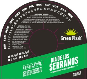 Green Flash Brewing Company Dia De Los Serranos December 2016