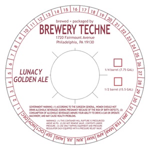 Lunacy Golden Ale November 2016