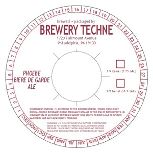 Phoebe Biere De Garde Ale December 2016