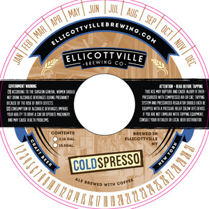 Ellicottville Brewing Company Coldspresso Ale November 2016