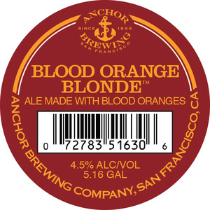 Anchor Brewing Company Blood Orange Blonde November 2016