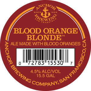 Anchor Brewing Company Blood Orange Blonde November 2016