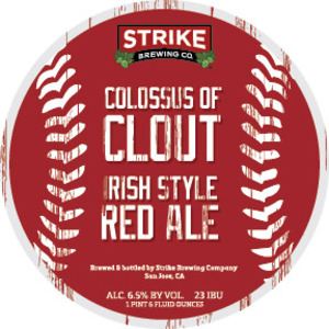 Strike Brewing Co Colossus Of Clout Irish Red November 2016