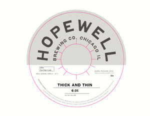 Hopewell Brewing Company Thick And Thin November 2016