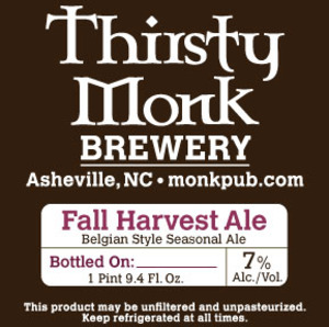 Thirsty Monk Fall Harvest Ale December 2016