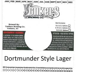 Yonkers Brewing Company Dortmunder Style Lager November 2016