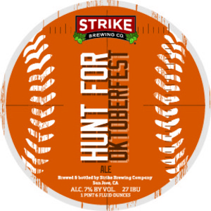 Strike Brewing Co Hunt For Oktoberfest December 2016