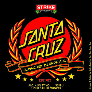 Strike Brewing Co Santa Cruz Classic Dot Blonde Ale January 2017