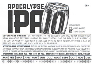 10 Barrel Brewing Co. Apocalypse IPA November 2016