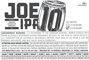 10 Barrel Brewing Co. Joe IPA