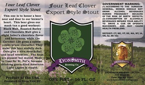 Four Leaf Clover Export Style Stout December 2016