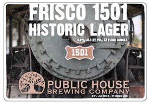 Public House Brewery Frisco 1501 Historic Lager November 2016