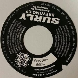 Frisson Beer November 2016