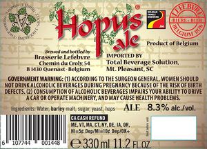 Lefebvre Hopus Ale December 2016