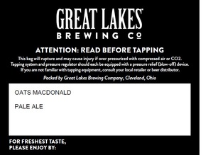 The Great Lakes Brewing Company Oats Macdonald