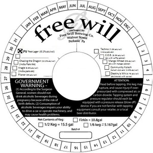 Free Will Pv Fest Lager December 2016