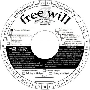 Free Will Fest Lager December 2016