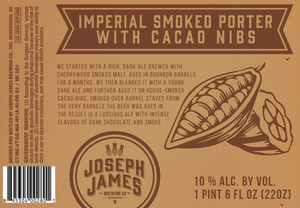 Joseph James Brewing Co., Inc. Imperial Smoked Porter W/ Cacao Nibs