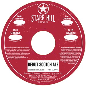 Starr Hill Debut Scotch Ale December 2016