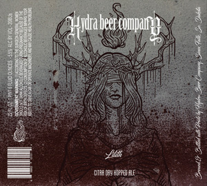 Hydra Beer Company Lilith Citra Dry-hopped Ale November 2016