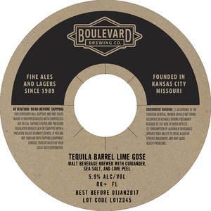 Boulevard Tequila Barrel Lime Gose