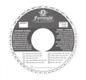 Fortnight Brewing Porter December 2016