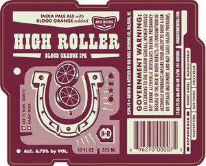 Big Boss Brewing Blood Orange High Roller December 2016