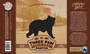 Granite Falls Brewing Company Three Paw Chocolate Hazelnut Porter