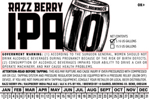 10 Barrel Brewing Co. Razz Berry IPA December 2016