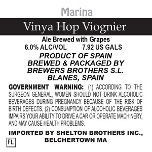 Marina Vinya Hop Viognier December 2016
