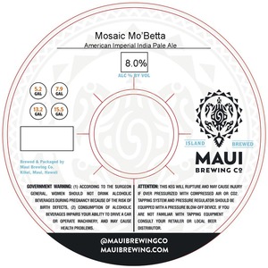 Maui Brewing Co. Mosaic Mo'betta December 2016