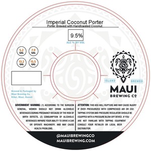 Maui Brewing Co. Imperial Coconut Porter December 2016