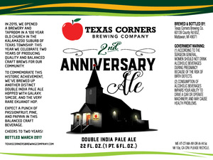 Texas Corners Brewing Company 2nd Anniversary Ale