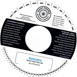 Runcible Brett India Pale Ale December 2016