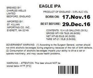 Charles Wells Limited Eagle IPA December 2016