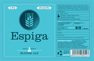 Craft Company Mayans S.l Espiga Blonde Ale