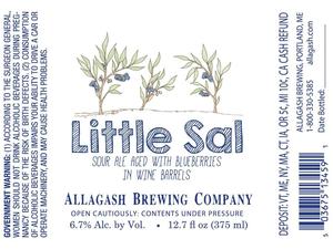 Allagash Brewing Company Little Sal November 2016