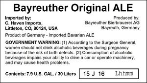 Bayreuther Originial Ale 