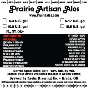 Prairie Artisan Ales Barrel Aged Bible Belt December 2016