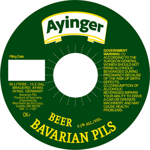 Ayinger Bavarian Pils December 2016