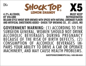 Shock Top Lemon Shandy December 2016