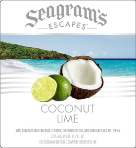 Seagram's Escapes Coconut Lime December 2016