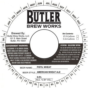 Butler Brew Works LLC Pistil Wheat