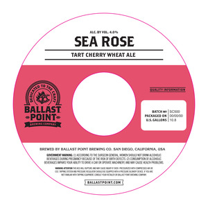 Ballast Point Sea Rose December 2016