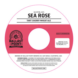 Ballast Point Sea Rose December 2016