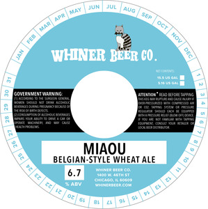 Whiner Beer Company Miaou December 2016