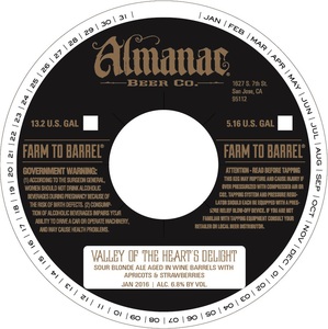 Almanac Beer Co. Valley Of The Heart's Delight