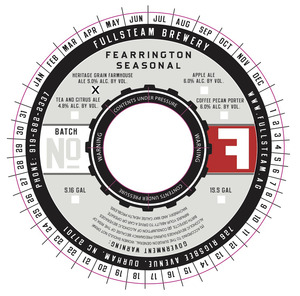 Fullsteam Brewery Fearrington Seasonal Heritage Grain Farm December 2016