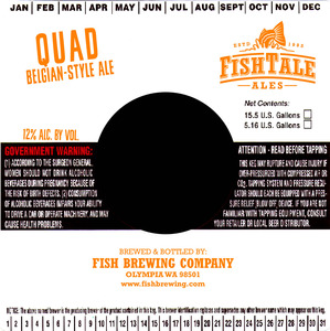 Fish Tale Ales Quad Belgian Style December 2016