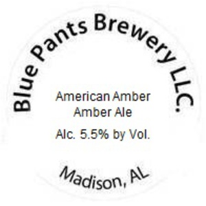 Blue Pants Brewery American Amber December 2016